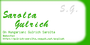 sarolta gulrich business card